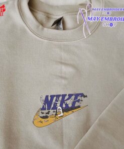 Cheap Nike Ghost Embroidered Crewneck Sweatshirt, Halloween Gifts For Adults