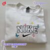 Cheap Colorful Nike Butterfly Embroidered Crewneck Sweashirt