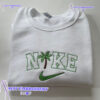 Green Coconut Tree Nike Embroidered Sweatshirt, Thoughtful Birthday Gifts For Mom