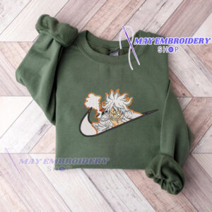 One Piece Anime Luffy Gear 5 Nike Embroidered Sweatshirt, One Piece Embroidered Hoodie