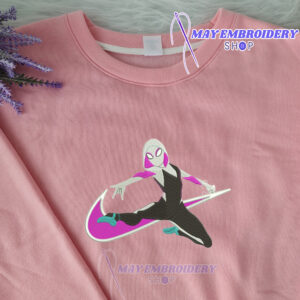 Cheap Gwen Stacy Spiderman Nike Embroidered Sweatshirt , Cute Halloween Sweatshirt