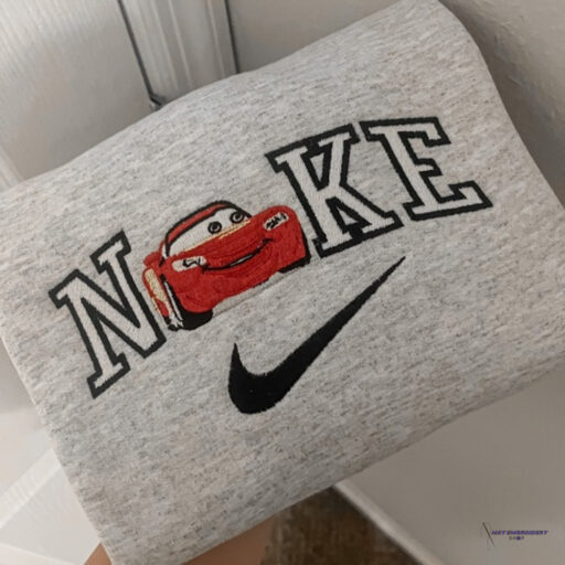 Cheap Nike Lightning Mc Queen Car Embroidered Sweatshirt