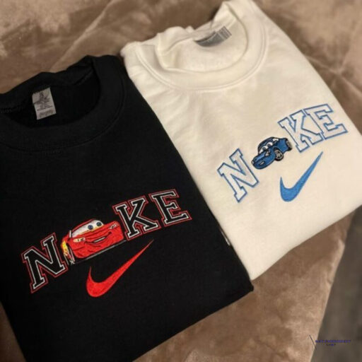 Nike McQueen And Sally Couple Matching Embroidered Sweatshirt