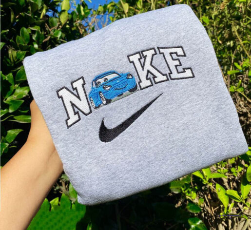 Nike Sally Car Embroidered Sweatshirt Couple Matching Tee