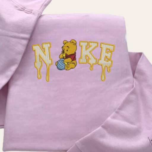 Nike Winnie The Pooh Embroidered Sweatshirt, Nike Embroidered Hoodie