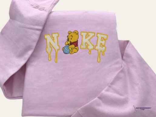 Nike Winnie The Pooh Embroidered Sweatshirt, Nike Embroidered Hoodie