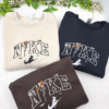 Nike Skeleton Embroidered Sweatshirt, Halloween Sweatshirt