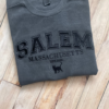 Salem Massachusetts Halloween Embroidered Sweatshirt