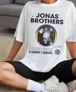 Retro Jonas Brothers Shirt, 5 Albums 1 Night