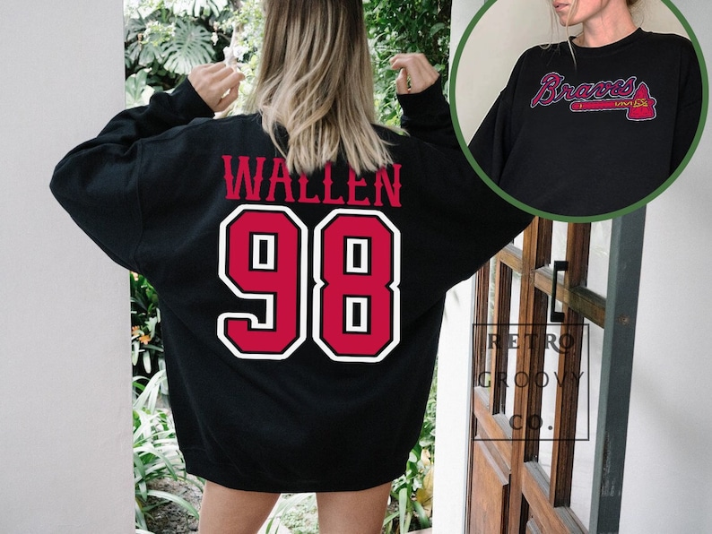 HHVintage 98 Braves Wallen Tshirt T Shirt, Long Sleeve Shirt, Sweatshirt,  Hoodie