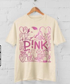 Vintage Pink Trustfall Merch Album Lyrics Shirt