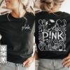 Pink Doodle Art Shirt, 2 Side Vintage Pink Trustfall Merch Album Lyrics Sweatshirt
