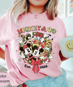 Comfort Color Vintage Mickey & Co Christmas Shirt, Mickey and Friends Christmas Shirt, Disney Christmas Shirt, Disneyland Christmas Shirt