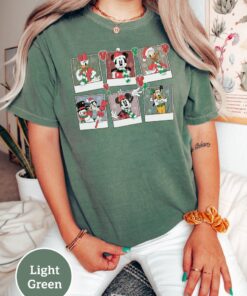 Vintage Mickey And Friends Merry Christmas Shirts, Disney Comfort Colors Shirts, Disney Christmas Party Tee, Disney Family Vacation Shirts