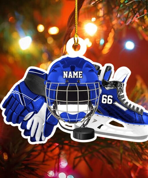 Personalized Name Hockey Ornament