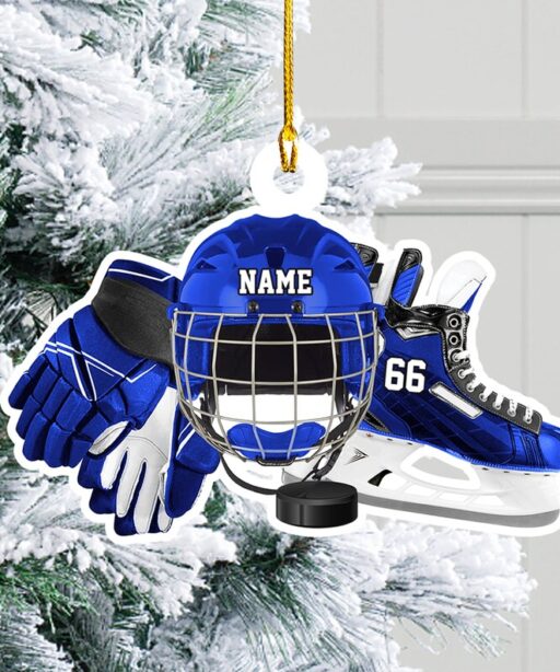 Personalized Name Hockey Ornament