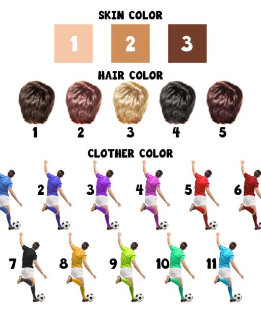 Personalized Soccer Man Ornament, Custom Shaped FLAT Acrylic Ornament