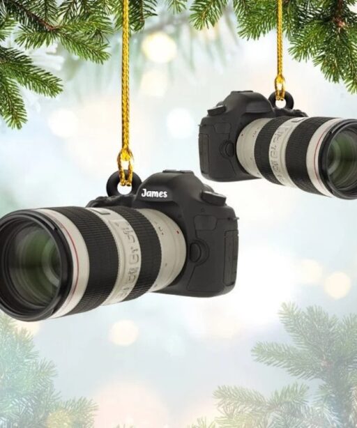 Personalized Camera Ornament Custom Shaped Acrylic Camera Ornament