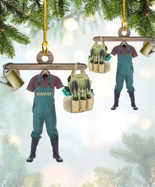 Personalized Garden Clothes Ornament for Gardener