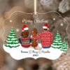 Personalized Couple And Dogs Ornaments