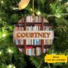 Personalized Reading Book Ornament, Reader Christmas Ornament, Book Stacked Ornament, Librarian Book Ornament, Bookworm Xmas