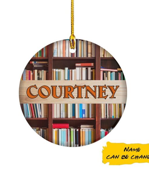 Personalized Reading Book Ornament, Reader Christmas Ornament, Book Stacked Ornament, Librarian Book Ornament, Bookworm Xmas