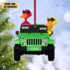 Christmas Duck Off Road Car Personalized Ornament, Custom Jee-p Car Ornament, Off-Road Car Ornament, Christmas Decor, Jee-p Flat Ornament