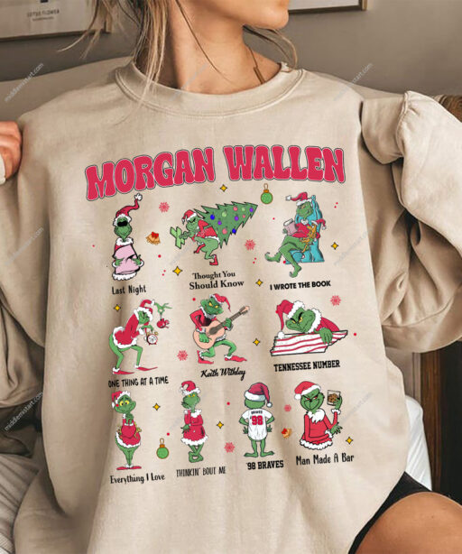 Morgan Wallen Grinch Christmas Shirt, Grinch Christmas Shirt, Morgan Wallen Shirt