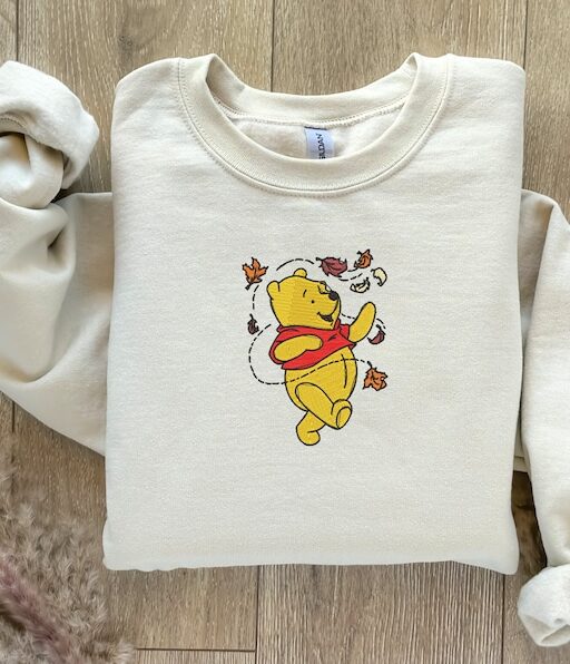 EMBROIDERED Fall Winnie the Pooh Sweatshirt