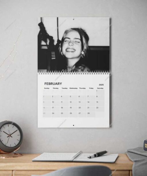 Billie Eilish Calendar (2025) Black/White with Collection of BE