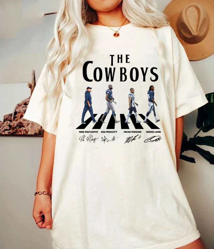 Dallas Cowboys Abbey Road signatures shirt - T Shirt Classic