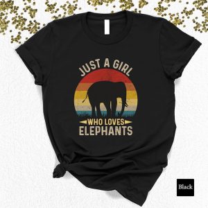 Just A Girl Who Loves Elephants Shirt,Animal Lover Tee,Wildlife Tshirt,Elephant Gift,Kids Shirt,Elephant Lover,Safari Shirt,Zoo Animal Shirt