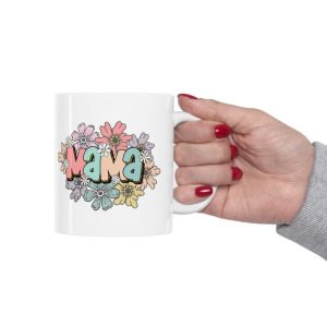 Mama Mug, Mother's Day Gift Mug, Mom Flowers Mug, Gift for New Mama Mug, Pregnancy Gift Mug, Cute Mama Coffee and Tea Mug