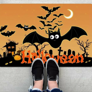 Halloween Bats Doormat, Bat Welcome Mat, Halloween Doormat, Bat Halloween Decorations, Fall Doormat Bat Decor