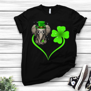 Elephant Heart Shamrock Irish St Patrick’s Day shirt, Patrick's Day Shamrock Elephant T-Shirt, Gift For Elephant Shirt, Elephant Lover Shirt