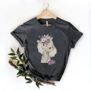 Elephant Shirt, Cute Elephant T shirt, Elephant Shirt for Women, Elephant Gift, Elephant Lover Tee, Elephant T-Shirt, Animal Lover Gift Tee