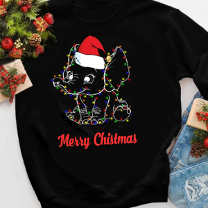 Cute Elephant With Led Lines Merry Christmas Shirt, Christmas Elephant Shirt, Santa Elephant Christmas Shirt, Animal Christmas Shirt