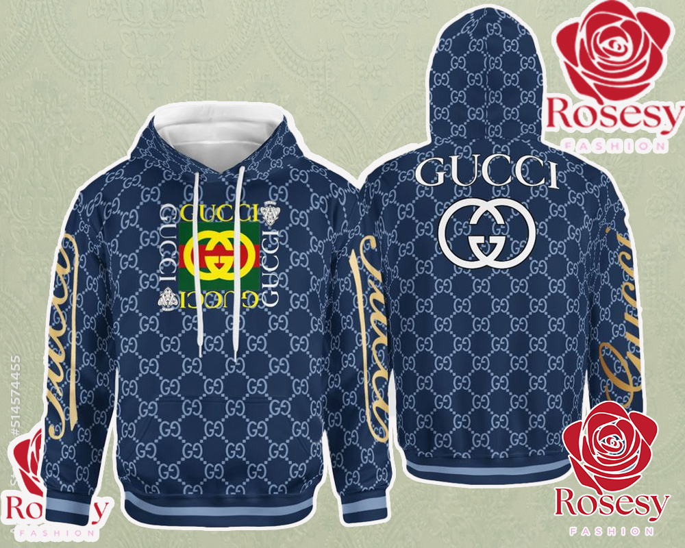 Cheap Navy Blue Gucci Hoodie Men, Gucci Logo Shirt, Best Gifts For Your Dad