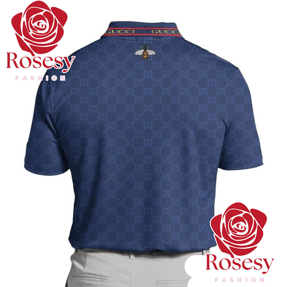 Gucci Monogram Polo Shirt in Blue for Men