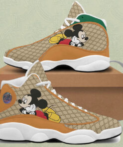 Louis Vuitton Mickey Mouse Air Jordan 13 Sneakers Shoes