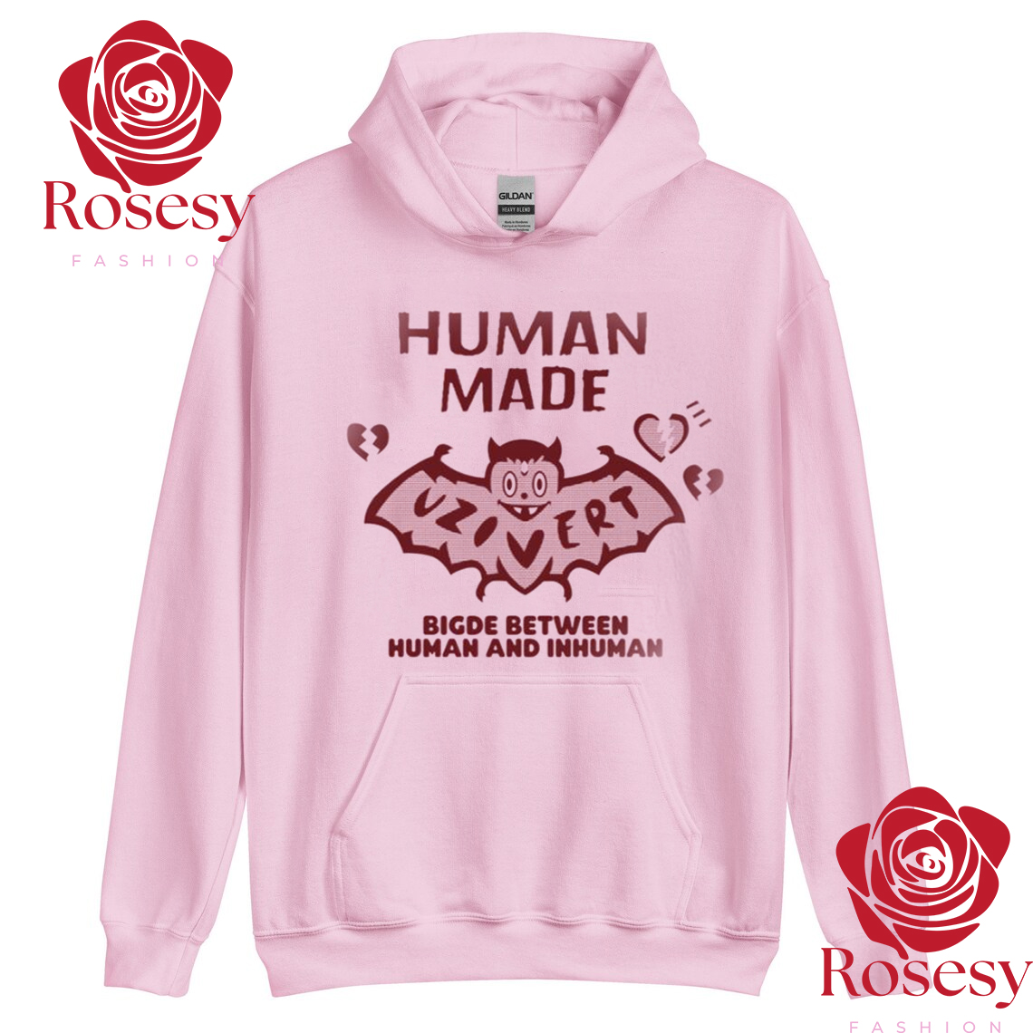 Cheap Pink Human Made Lil Uzi Hoodie - Rosesy