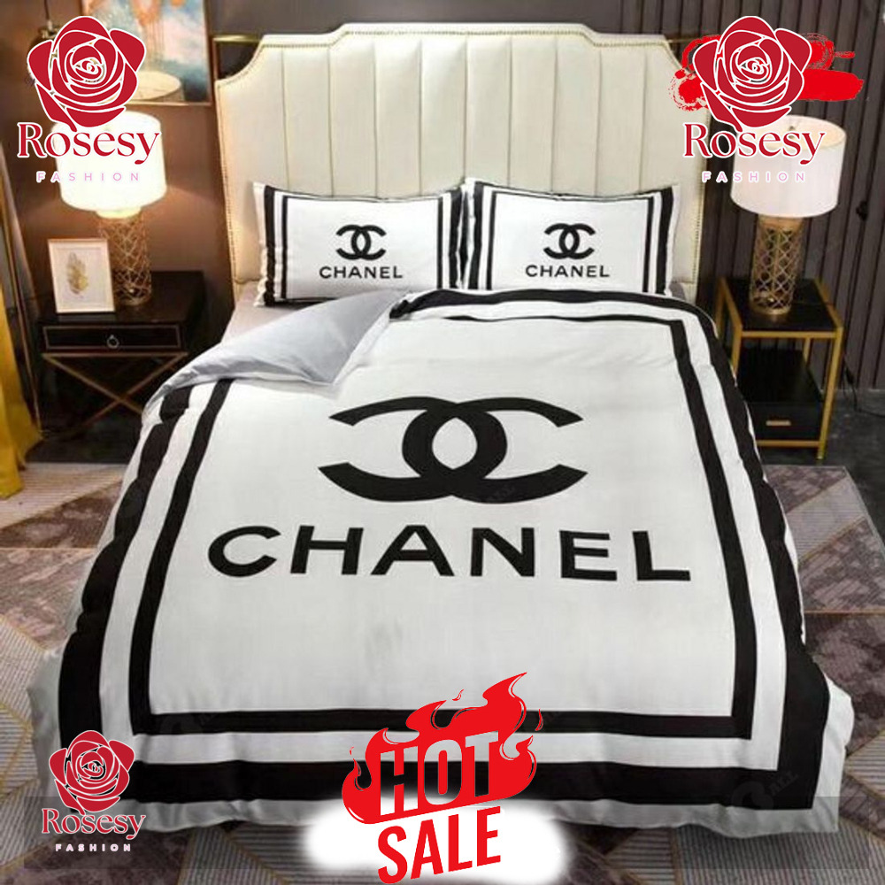 Cheap Chanel Inspired Bedding Set, Chanel Bedroom Decor - Rosesy