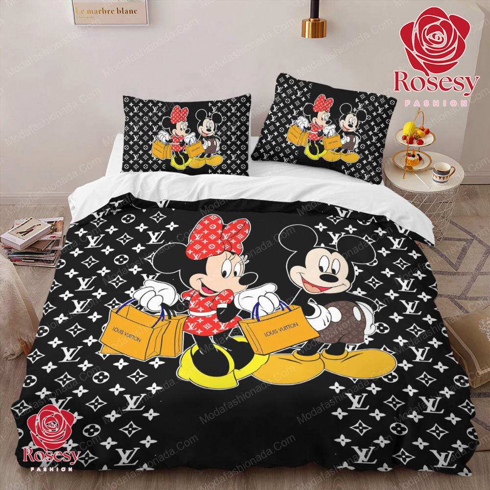 Minnie Mouse X Louis Vuitton King Dior Bedding Set - REVER LAVIE