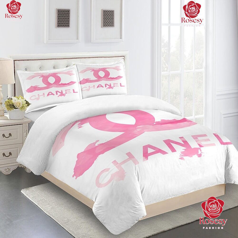 Cheap Pink Chanel Logo Chanel Bedding Set King size, Coco Chanel Bedroom  Set - Rosesy