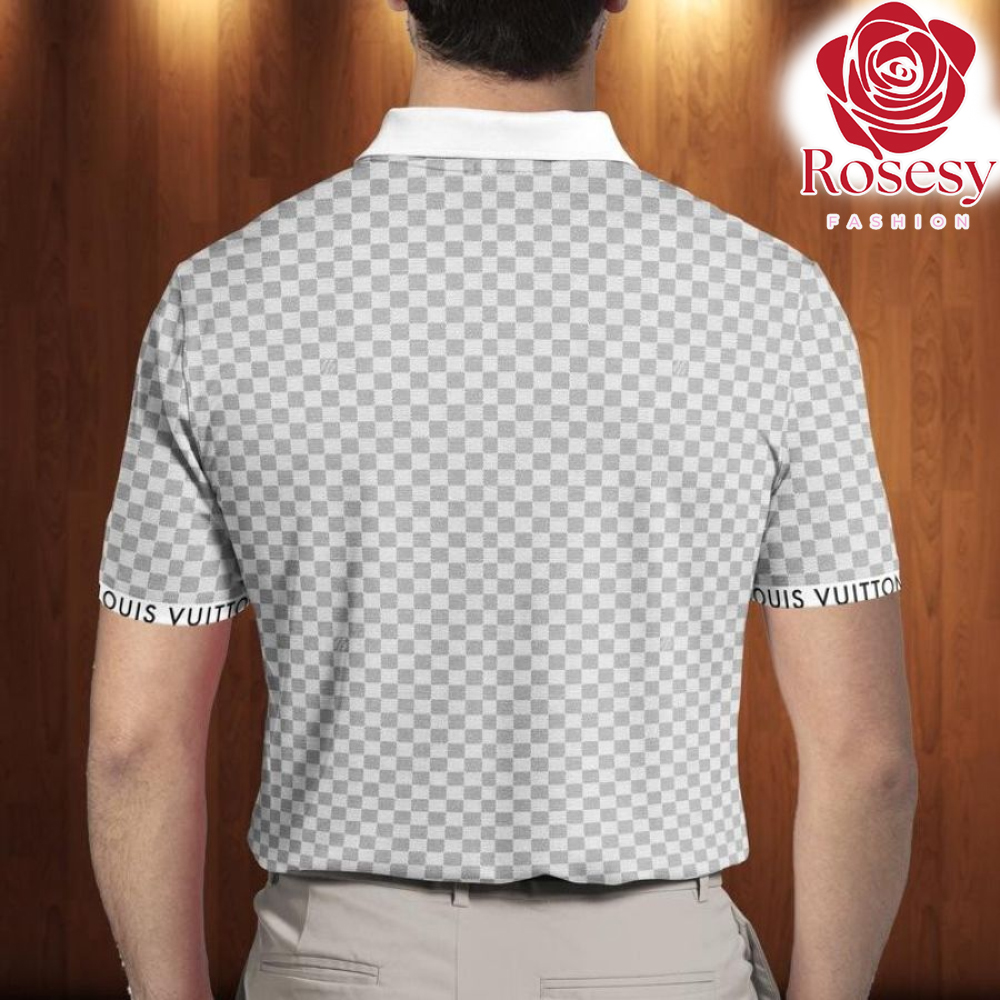 Cheap White Collar Louis Vuitton Monogram Polo Shirt, Lv Polo Shirt Mens -  Rosesy