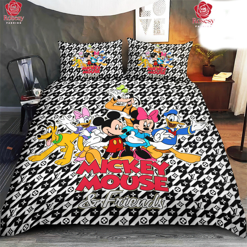 Louis Vuitton Mickey Mouse Bedding Sets