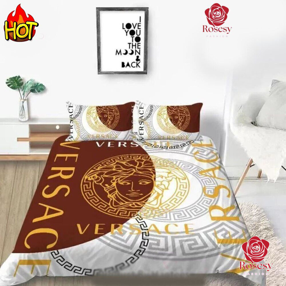 SALE] Louis Vuitton Supreme Brown Logo Fashion Luxury Brand Premium Bedding  Set Home Decor