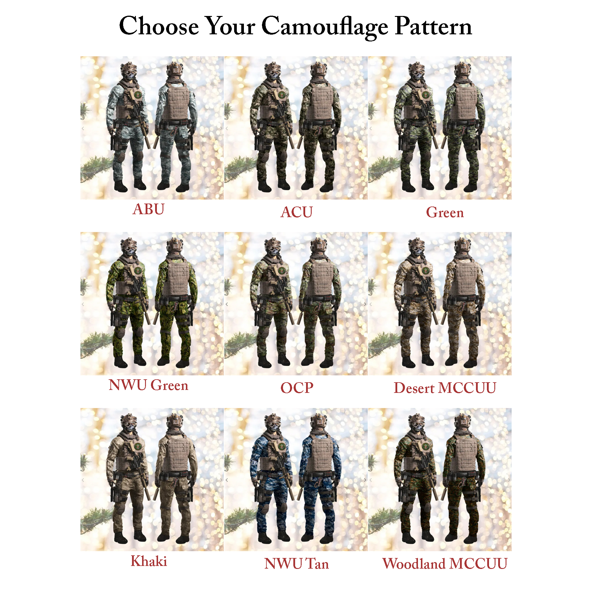 Personalized Military Uniform Ornament