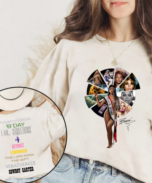 Beyonce Best Albums 2 Sided Shirt