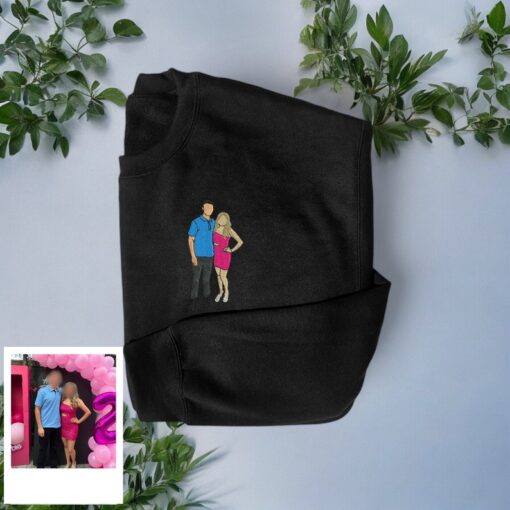 Custom Embroidered Crewneck, Custom Crewneck, Personalized Sweatshirt, Custom Portrait Sweatshirt, Personalized Photo on Crewneck